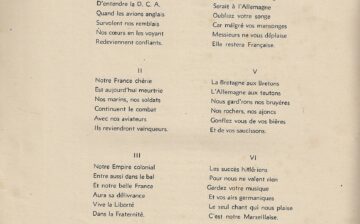 Chansons publiées dans la presse de la France Libre