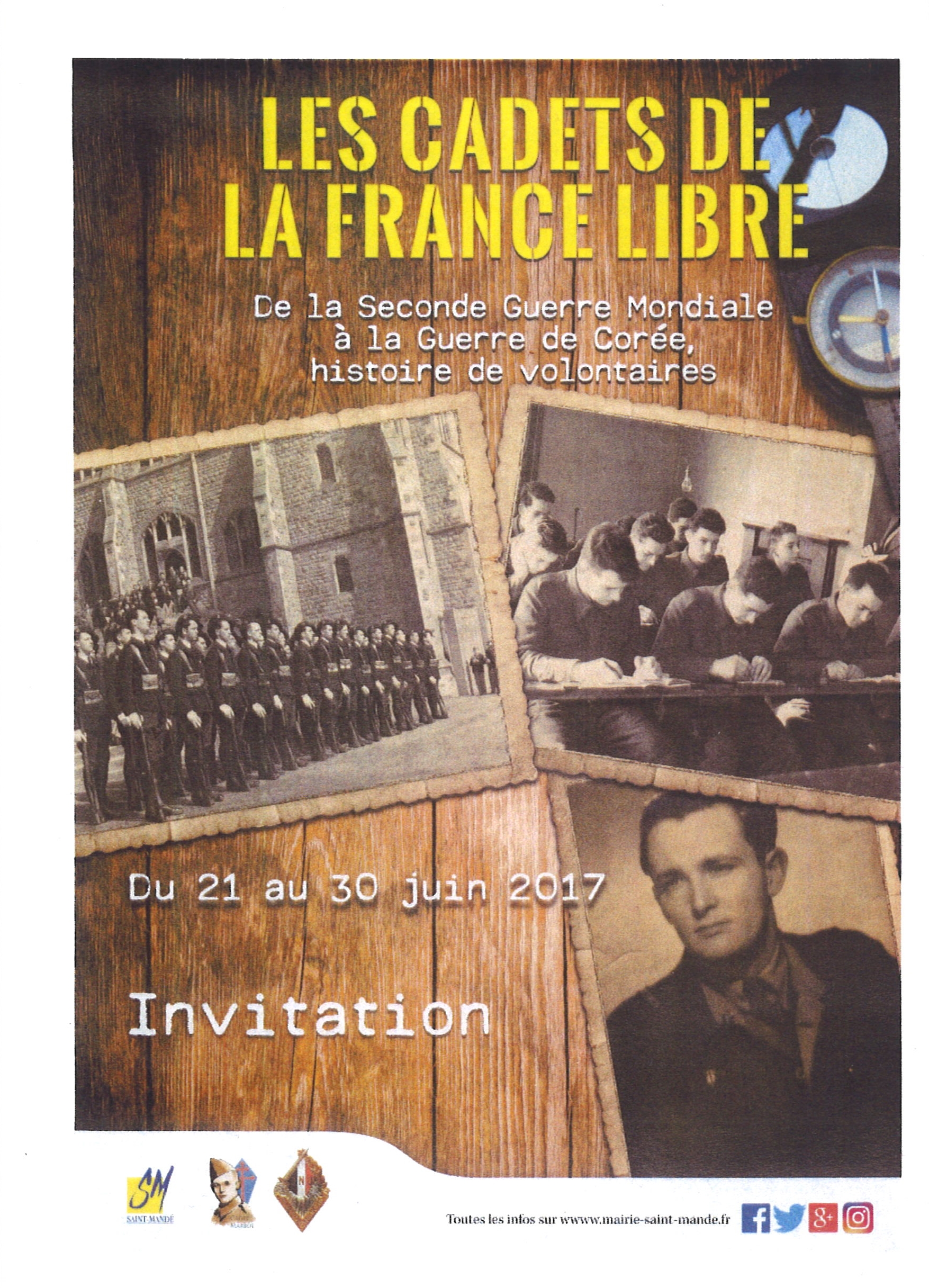 Exposition Les Cadets de la France Libre (21-30 juin 2017)