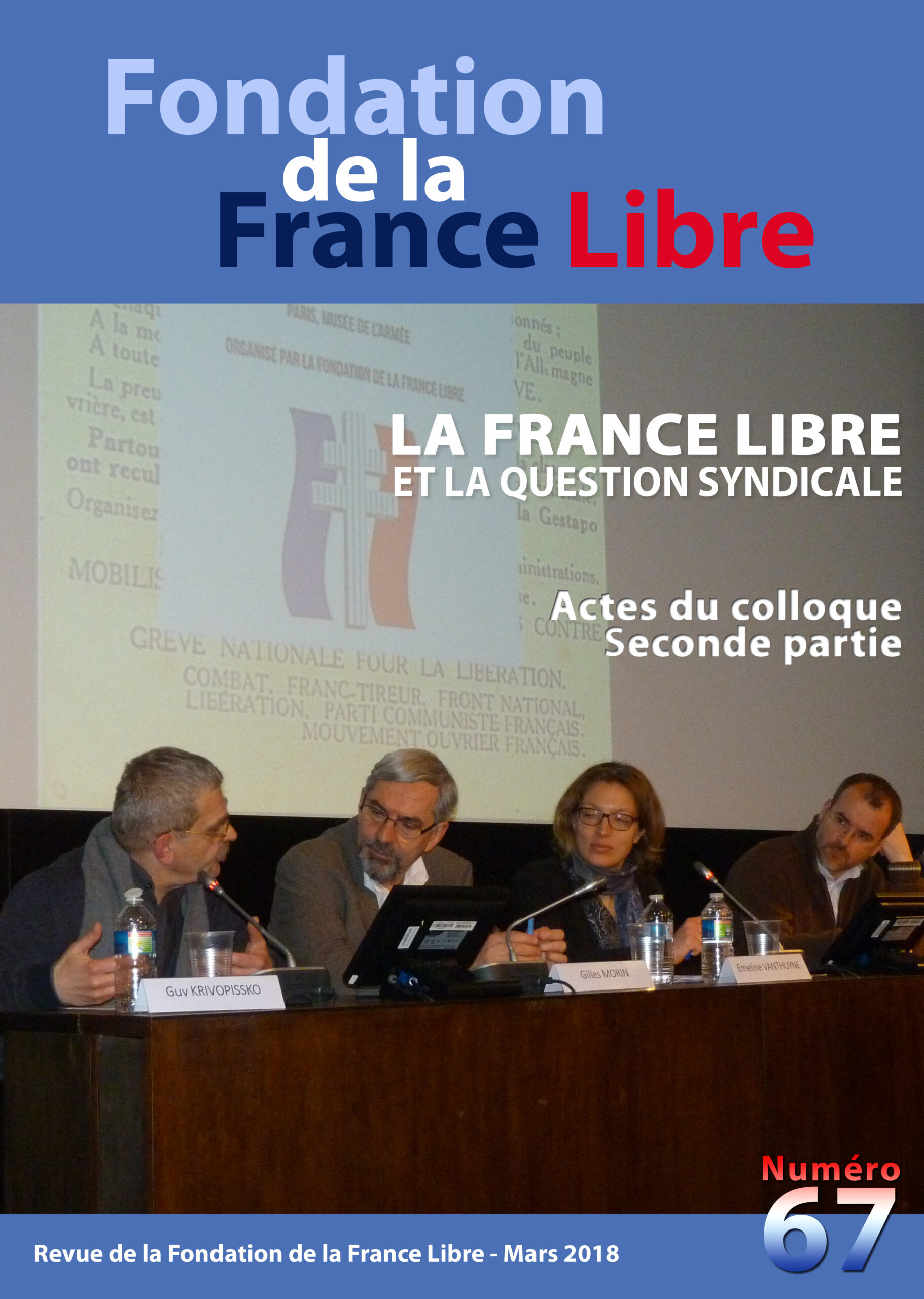 Fondation de la France Libre, n° 67, mars 2018