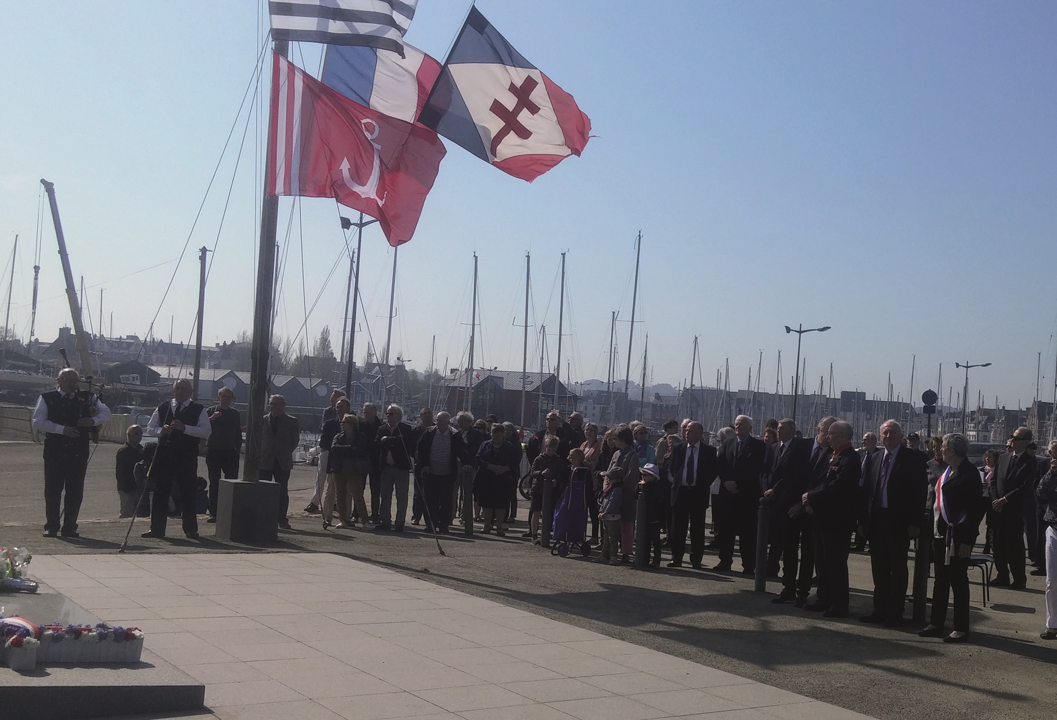21 avril 2018 : hommage à Paimpol aux marins de la France Libre
