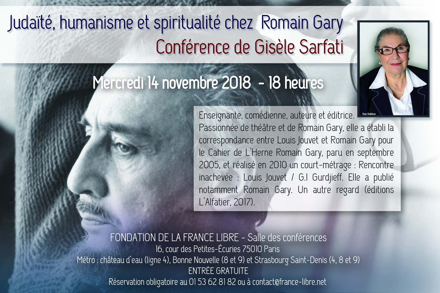 Judaïté, humanisme et spiritualité chez  Romain Gary (conférence)