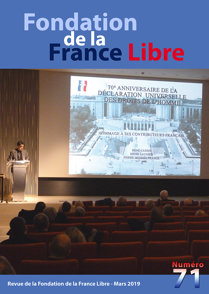 Fondation de la France Libre, n° 71, mars 2019