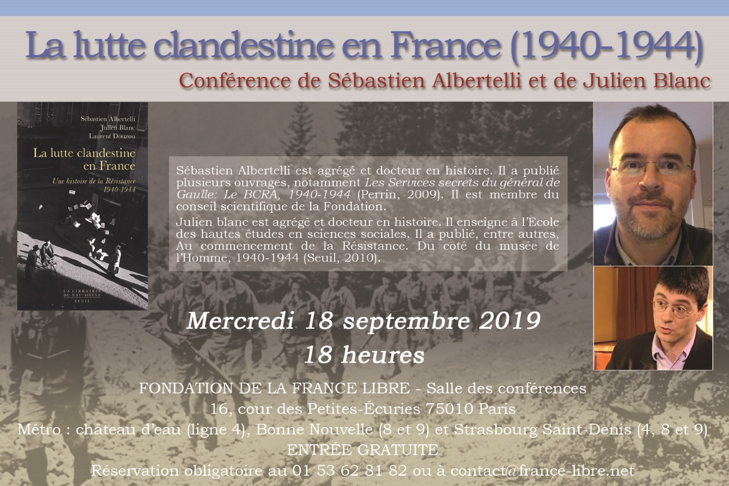 La lutte clandestine en France entre 1940 et 1944