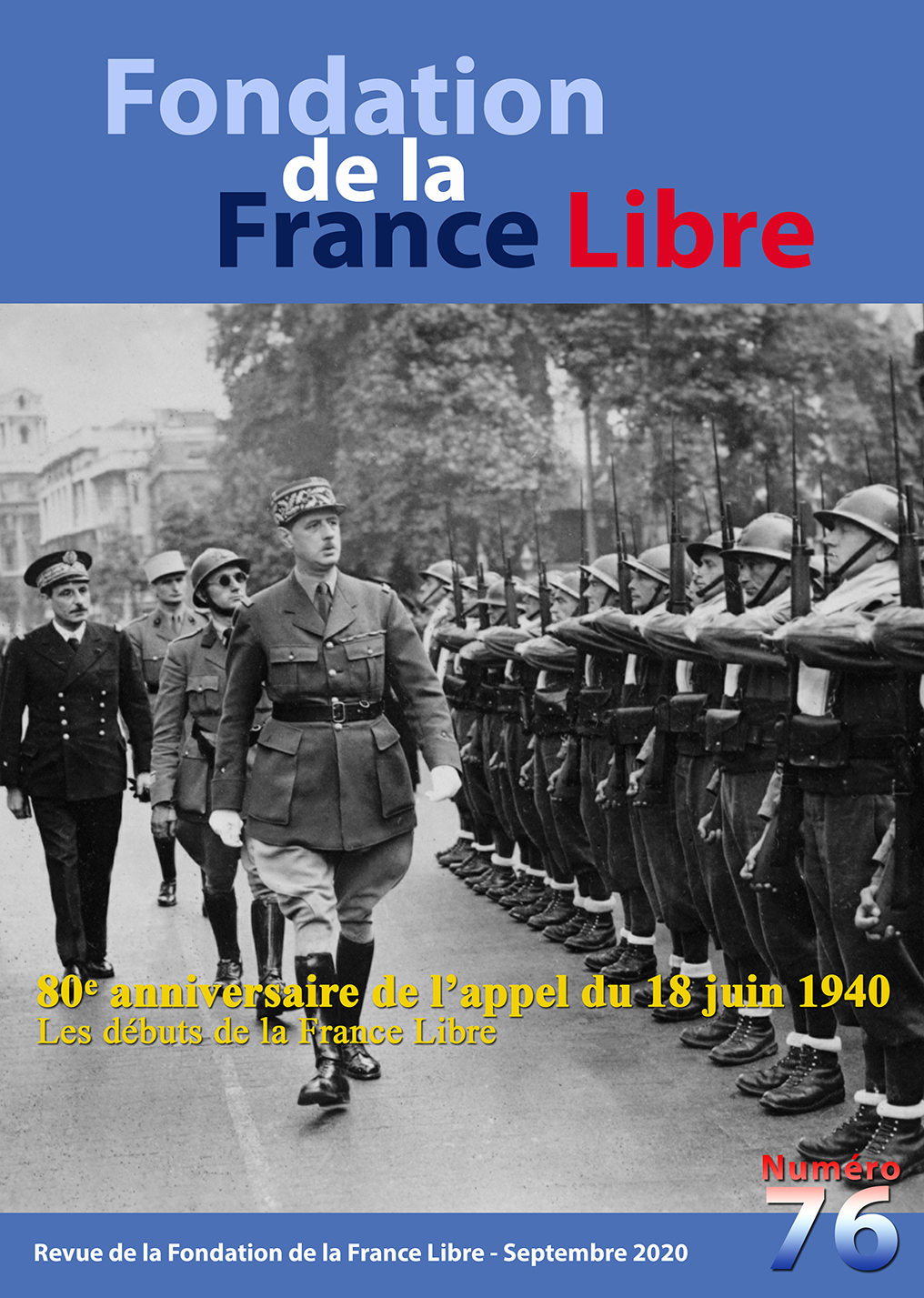Fondation de la France Libre, n° 76, septembre 2020