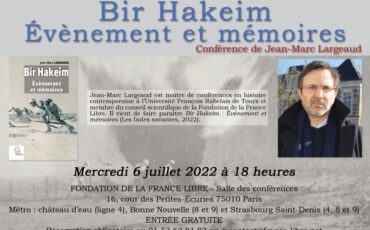 Bir Hakeim : Evénement et mémoires (conférence)