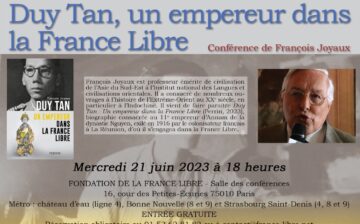 Duy Tan, un empereur dans la France Libre (conférence)